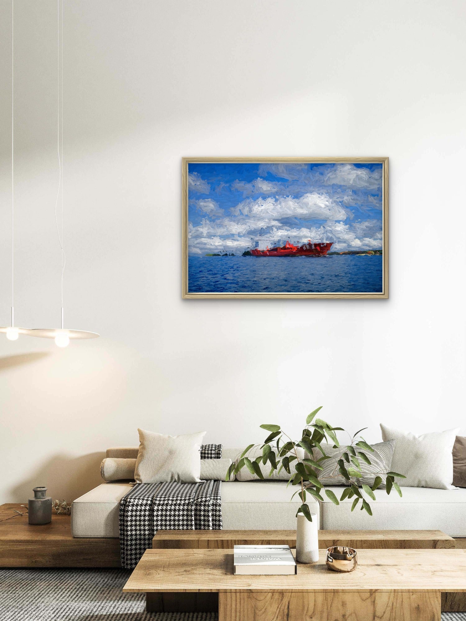 Atlantic Spirit — Red Tanker on the St. Lawrence River