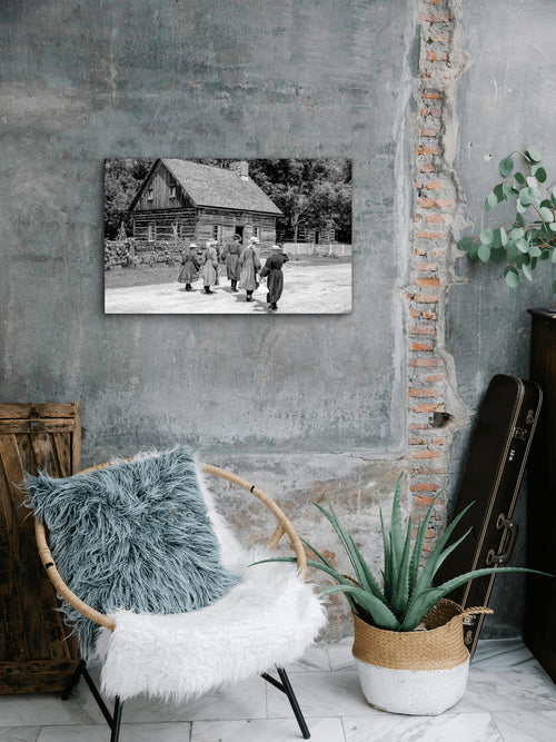 Morning walk to school - Early 1900's