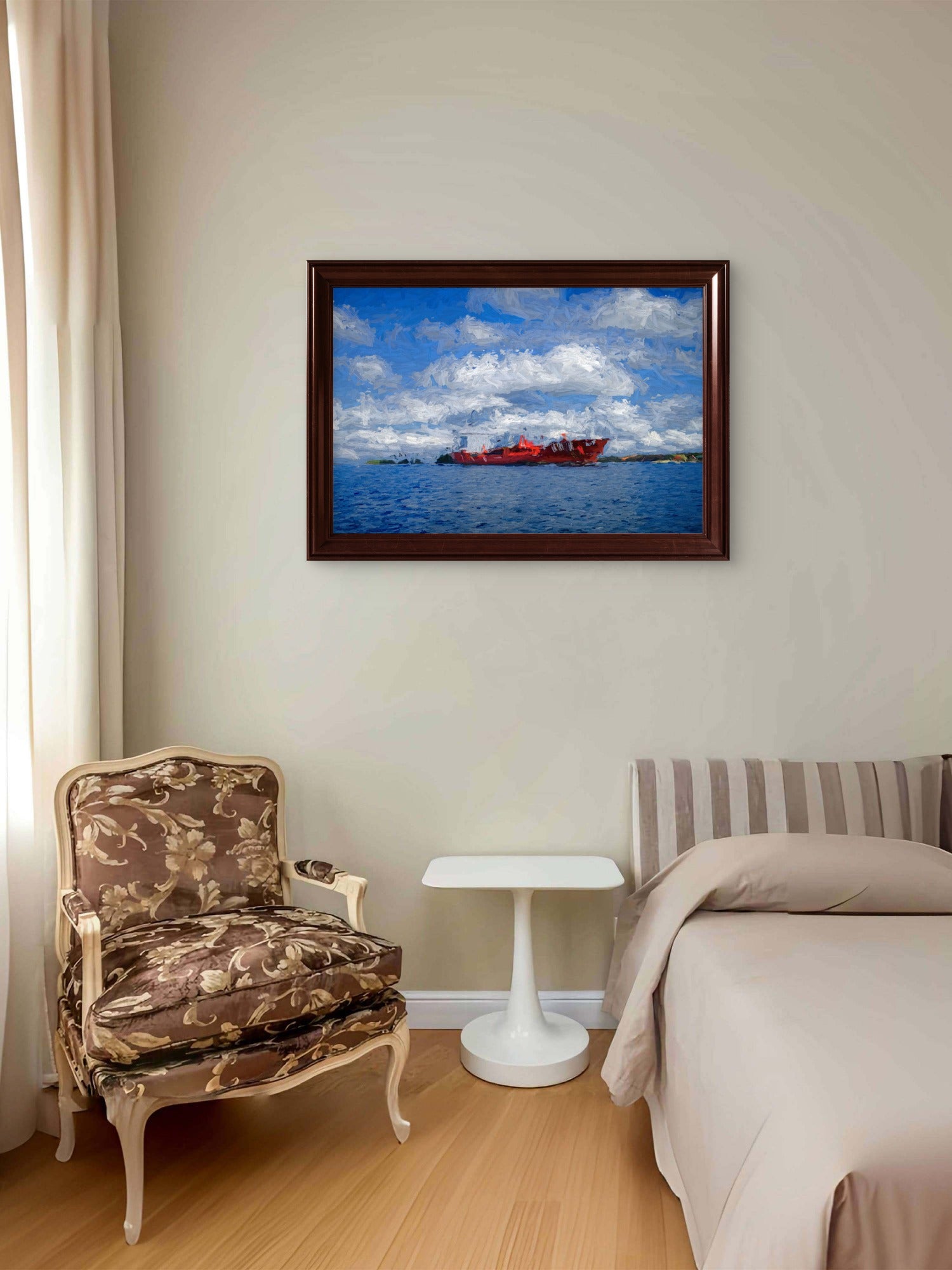 Atlantic Spirit — Red Tanker on the St. Lawrence River