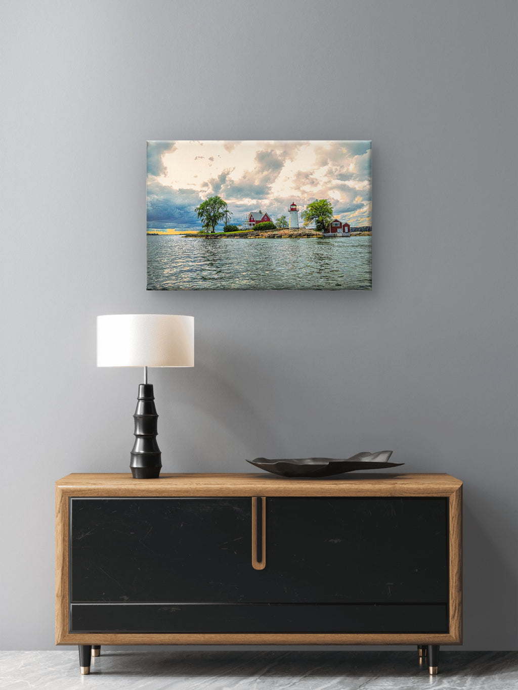 Crossover Island Light — River Lighthouse Digital Wall Art-b