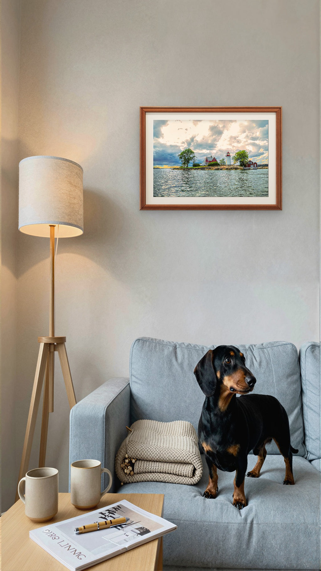 Crossover Island Light — River Lighthouse Digital Wall Art-c