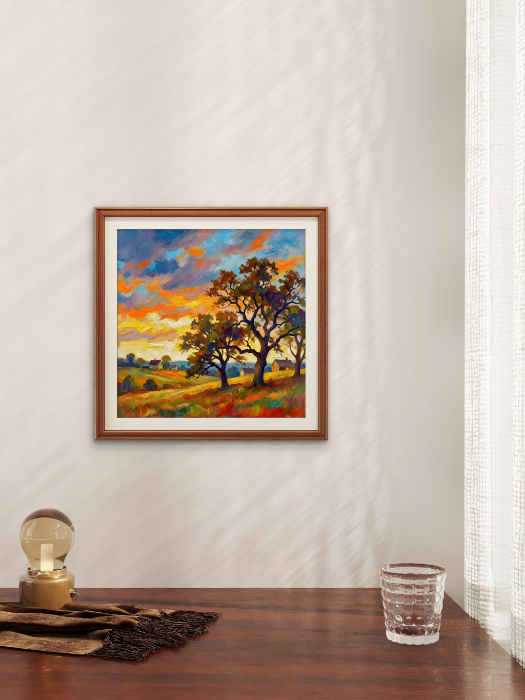 Ember Dusk — Last Light Over the Rolling Fields-e