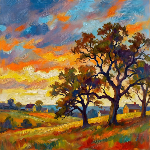 Ember Dusk — Last Light Over the Rolling Fields