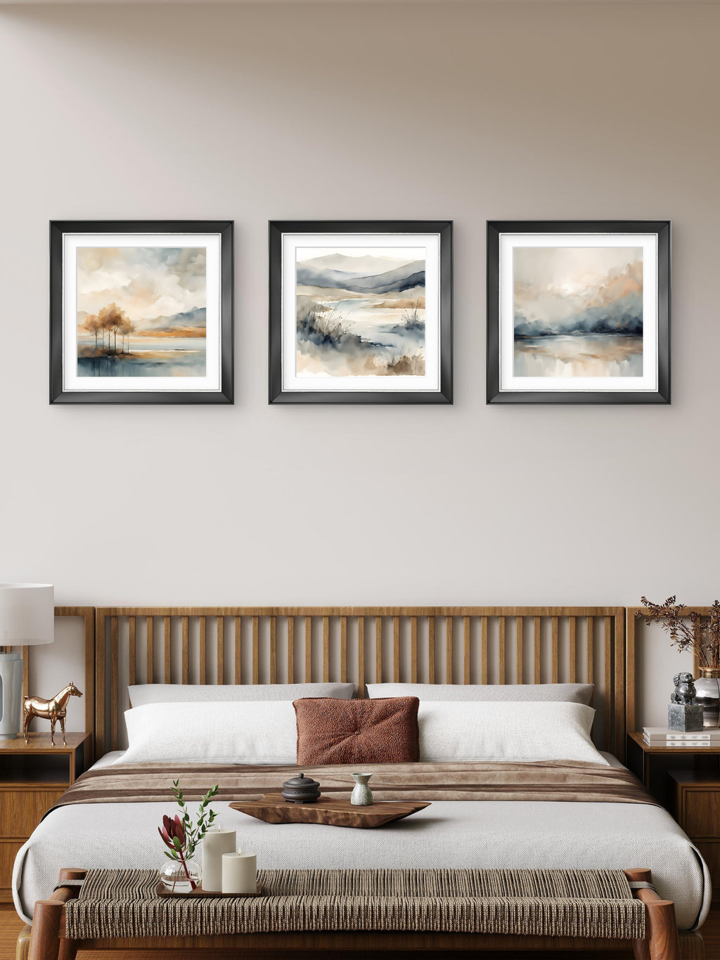 Soft Horizon – Minimalist Wall Art Set of 3-b