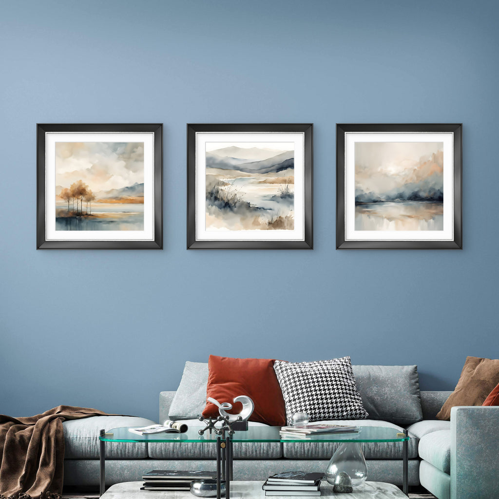 Soft Horizon – Minimalist Wall Art Set of 3