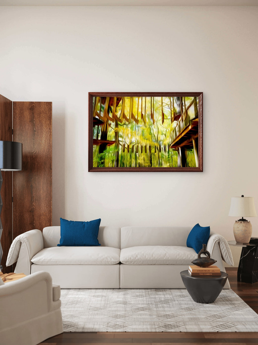 Treetop Trekking Along the St. Lawrence River — Digital Wall Art-a