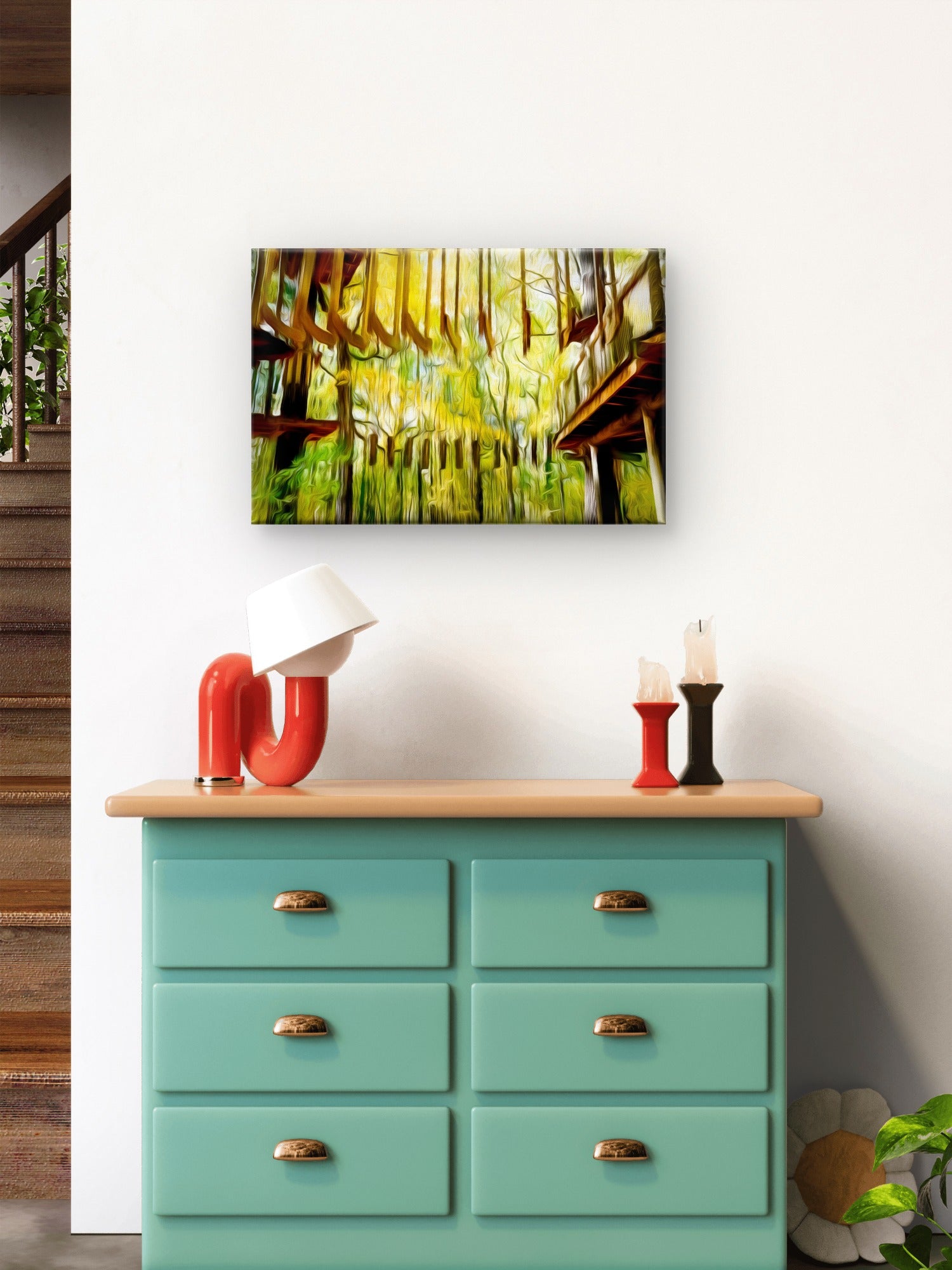Treetop Trekking Along the St. Lawrence River — Digital Wall Art-c