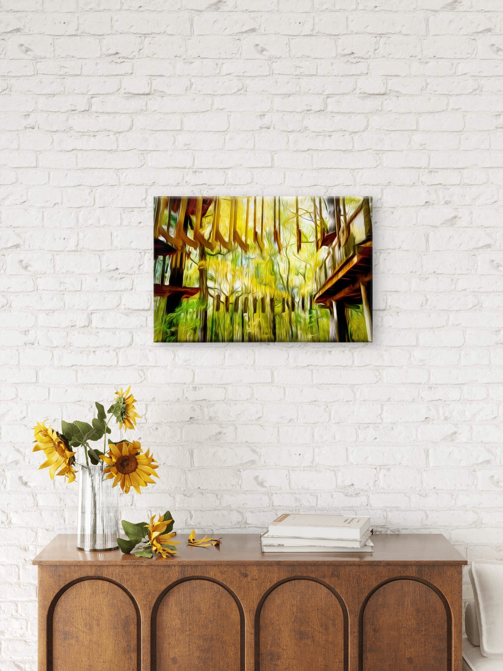 Treetop Trekking Along the St. Lawrence River — Digital Wall Art-e