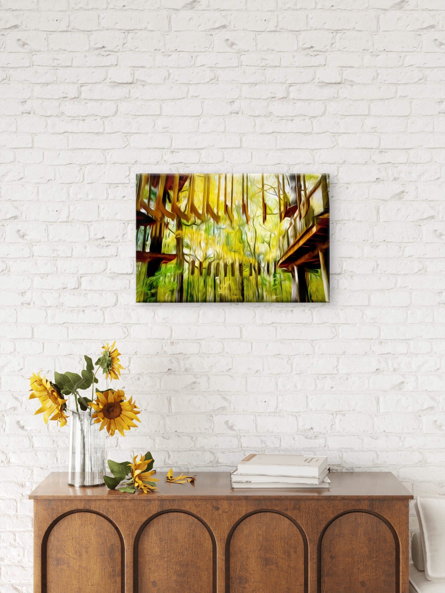 Treetop Trekking Along the St. Lawrence River — Digital Wall Art-e