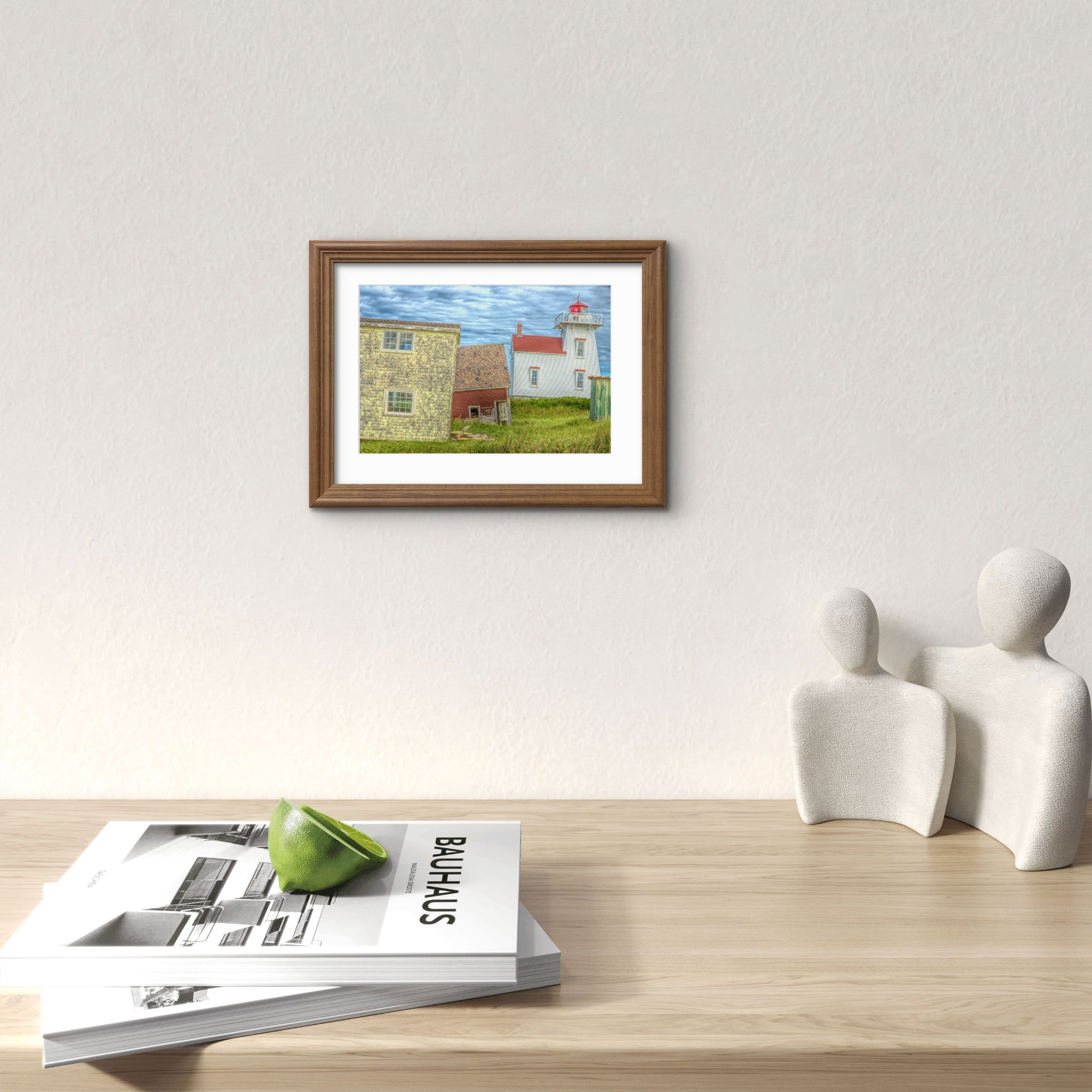 Silent Watchers – Weathered Coastal Buildings and Lighthouse, Prince Edward Island