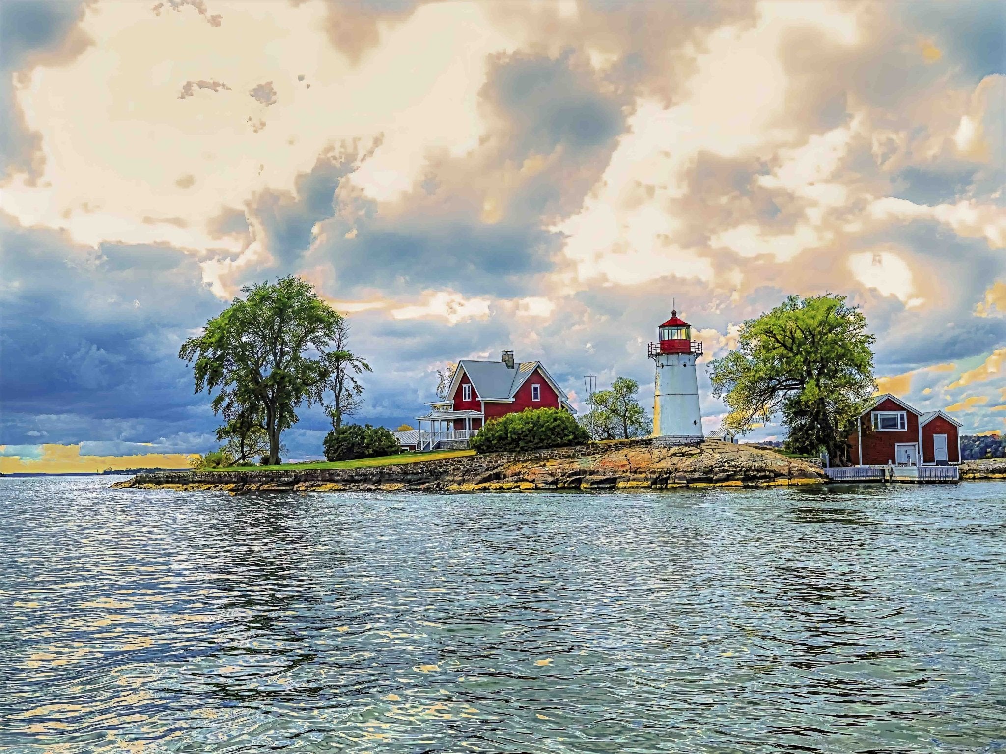 Crossover Island Light — River Lighthouse Digital Wall Art