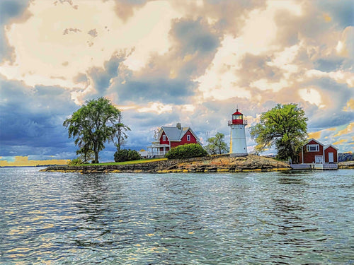 Crossover Island Light — River Lighthouse Digital Wall Art