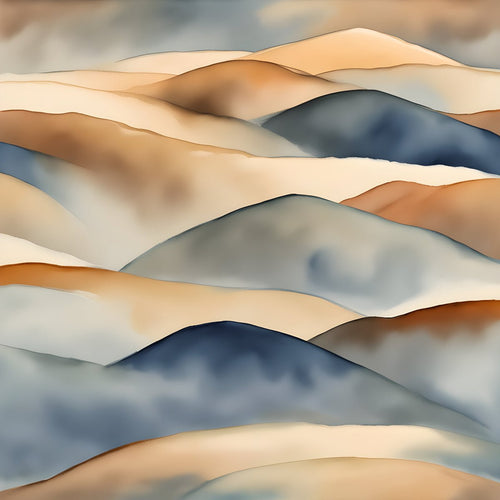 Desert Dusk – Minimalist Landscape Wall Art Print - Byeutifull Art