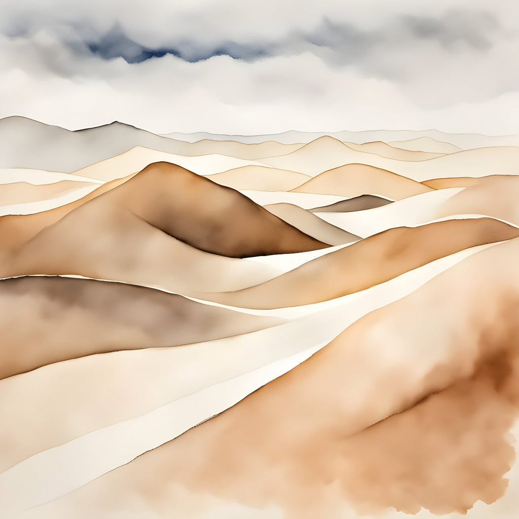 Desert – Minimalist Landscape Wall Art Print - Set of 4 - Byeutifull Art
