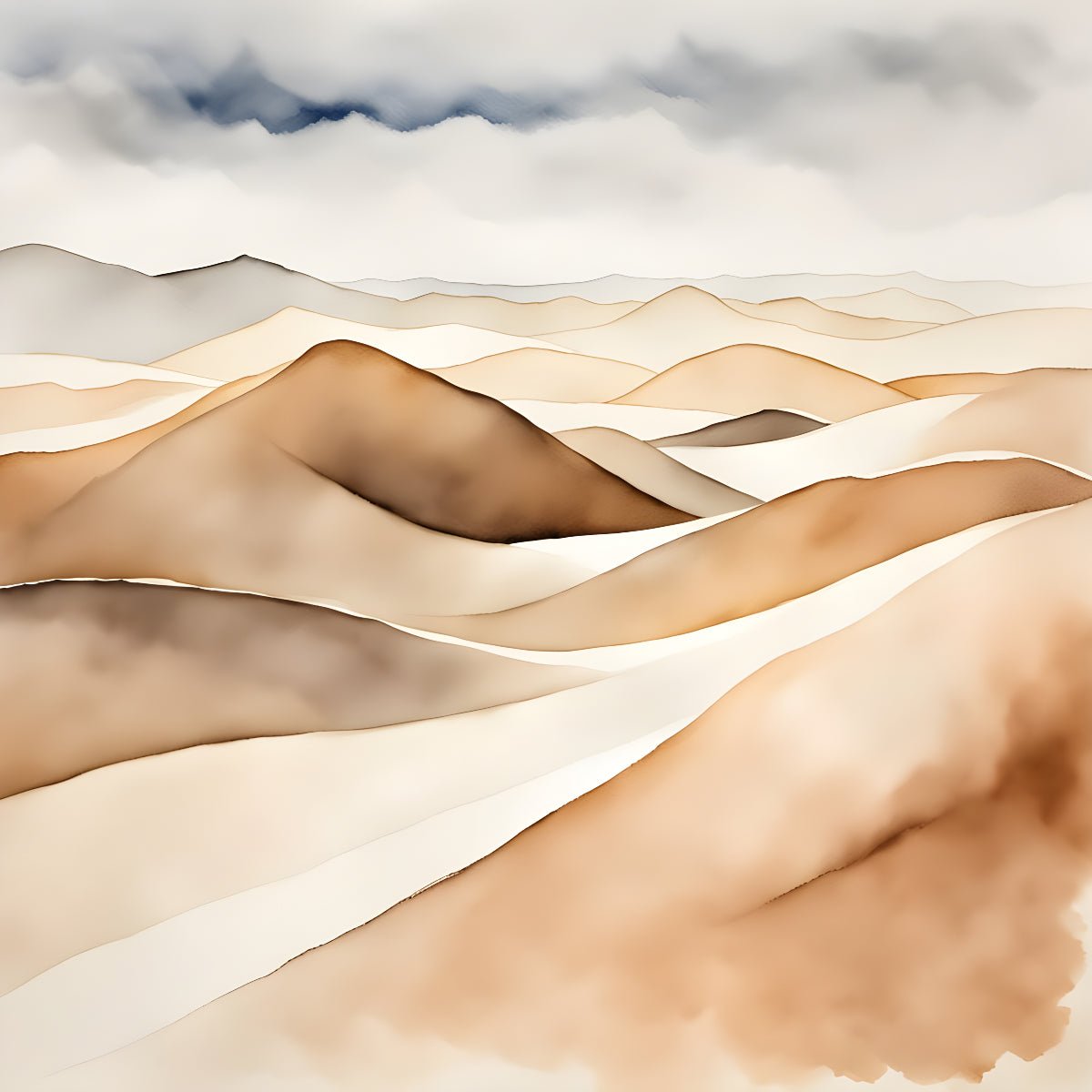 Desert – Minimalist Landscape Wall Art Print - Set of 4 - Byeutifull Art