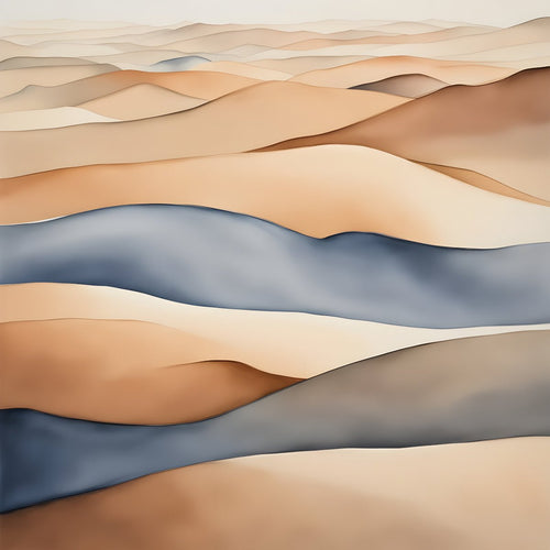 Desert – Minimalist Landscape Wall Art Print - Set of 4 - Byeutifull Art