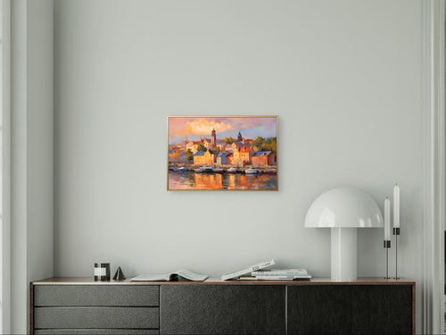 Harbour Glow — Coastal Village at Sunset