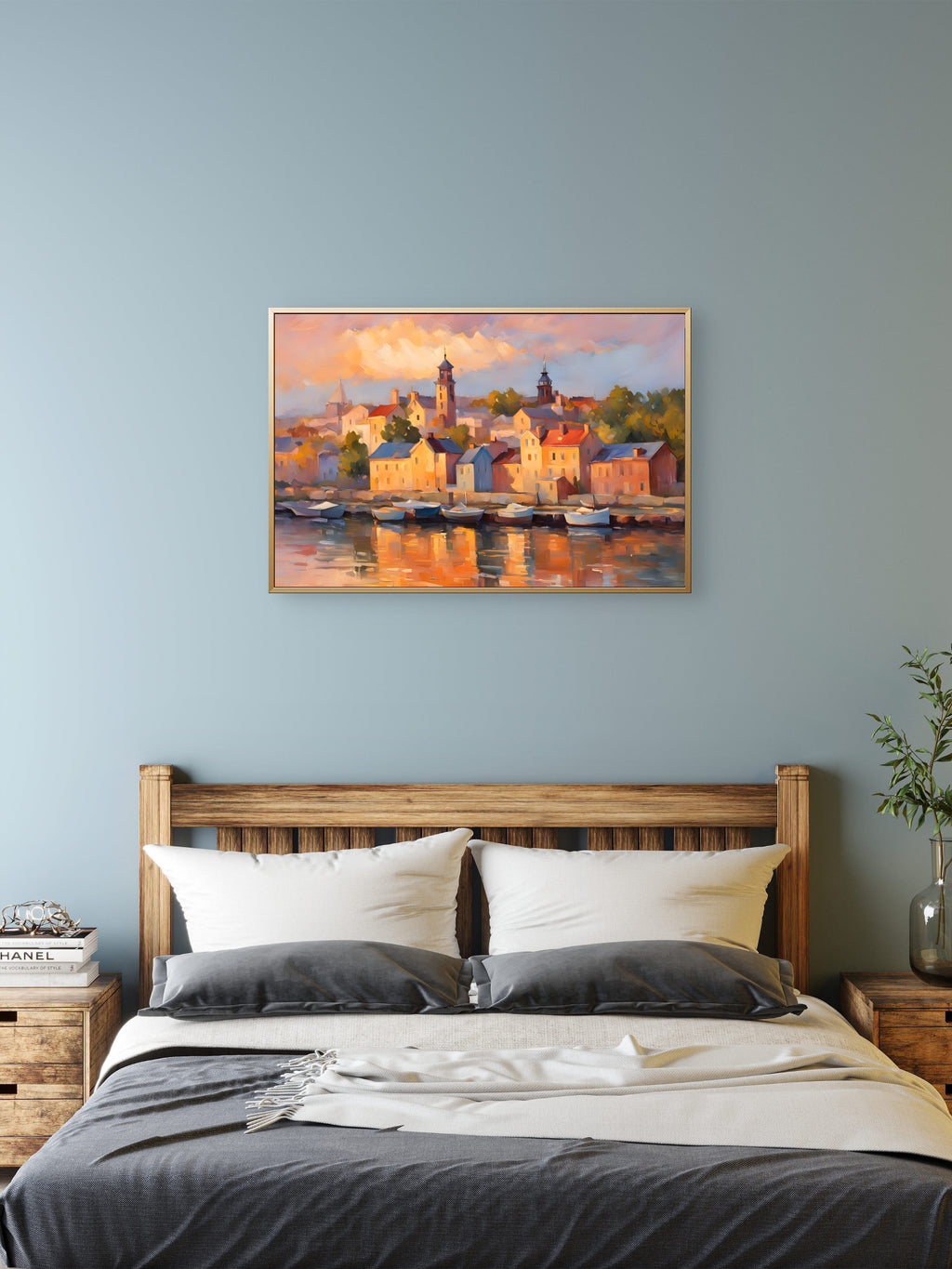 Harbour Glow — Coastal Village at Sunset