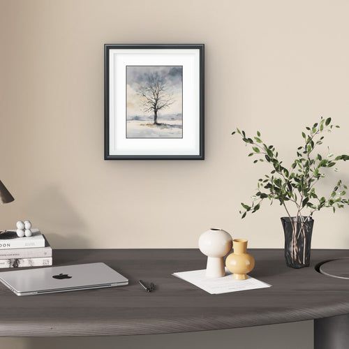 Lone Tree – Minimalist Landscape Wall Art Print - Byeutifull Art