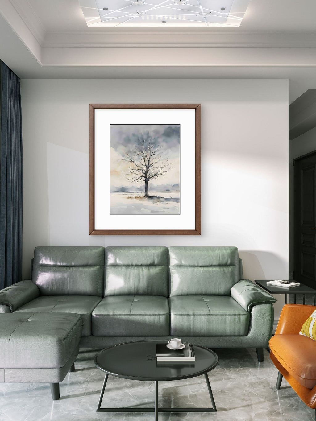 Lone Tree – Minimalist Landscape Wall Art Print - Byeutifull Art