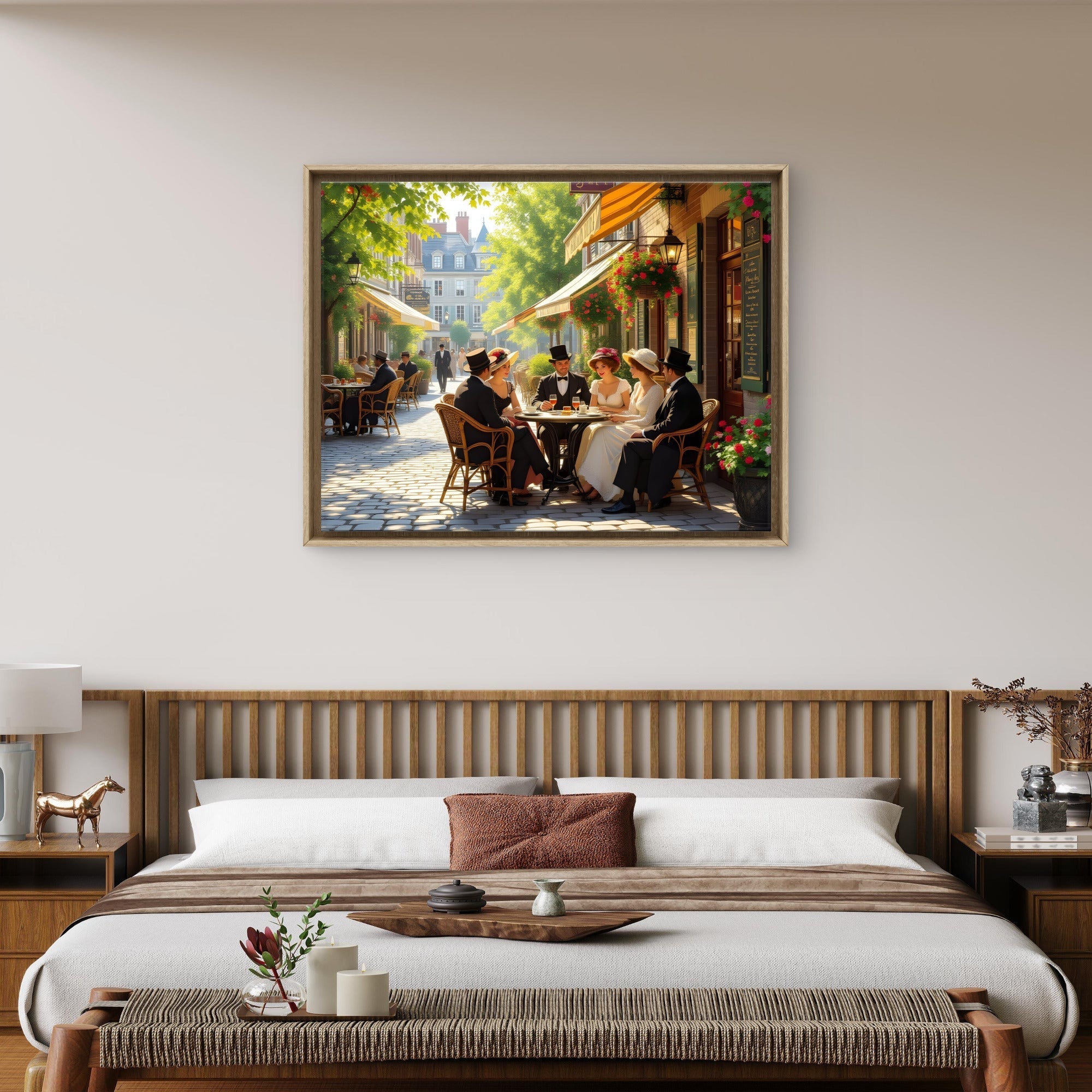 Old Montreal Street Scene Wall Art – Vintage Summer Cityscape Print - Byeutifull Art
