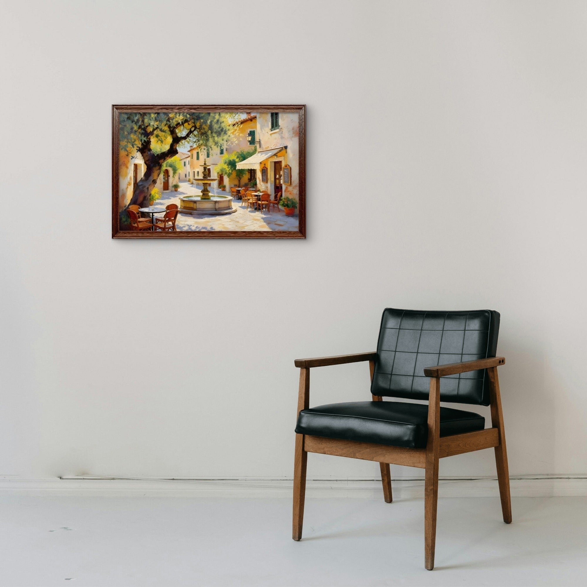 Outdoor Café – Charming Street Scene Wall Art Print - Byeutifull Art