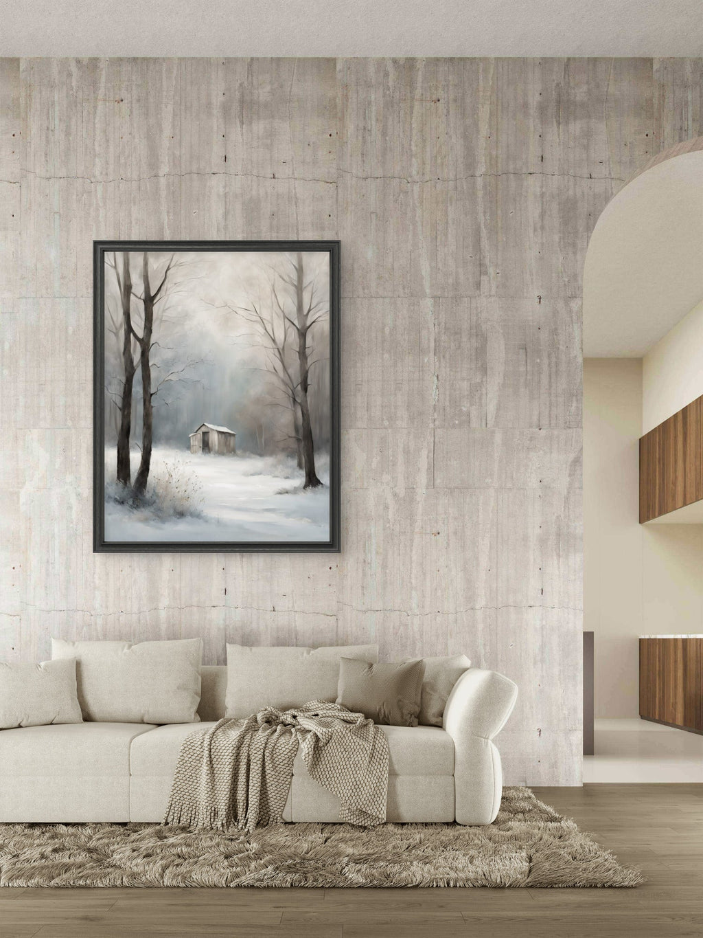 Quiet Luxury Neutral Abstract Wall Art | Dreamscape 1 - Byeutifull Art